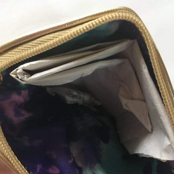 Sharif 1827 gold leather cat themed coin purse pouch - Picture 9 of 11